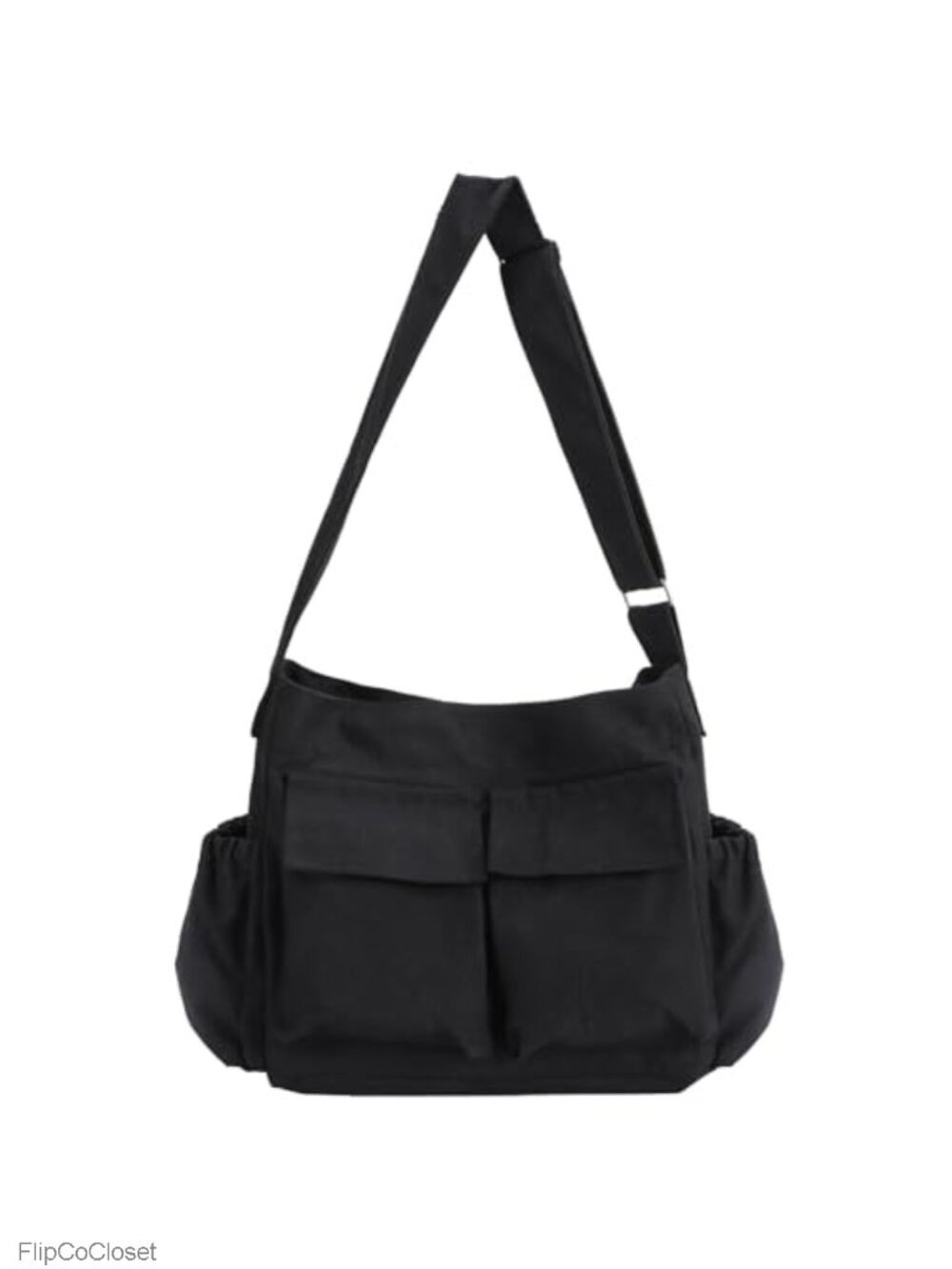 Canvas Messenger Bag Crossbody Shoulder Tote with Laptop Compartment